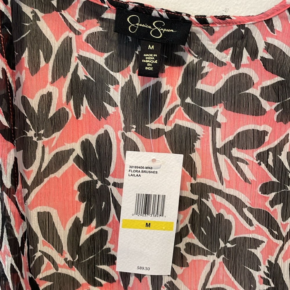 Jessica Simpson Flora Brushes Lailaa Kimono Size Medium, NWT - Picture 7 of 9